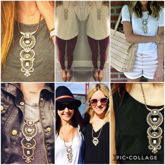 Stella & Dot Havana Pendant Necklace And Earrings Versatile! Convertible VTG - Picture 5 of 15